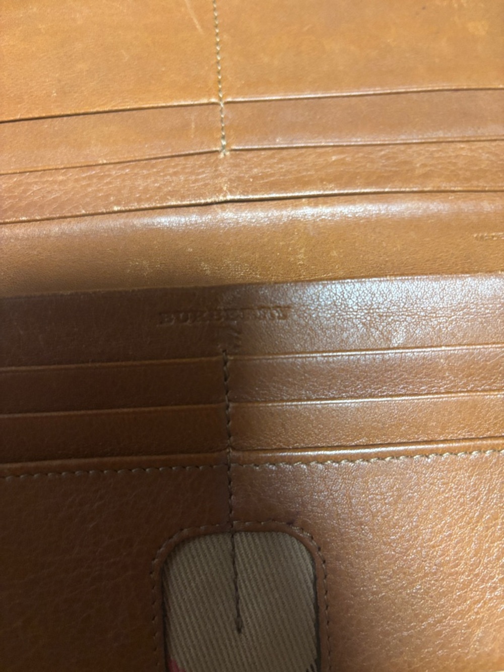 Burberry Tan Brown Leather Continental Wallet   DustBag included - Picture 15 of 15